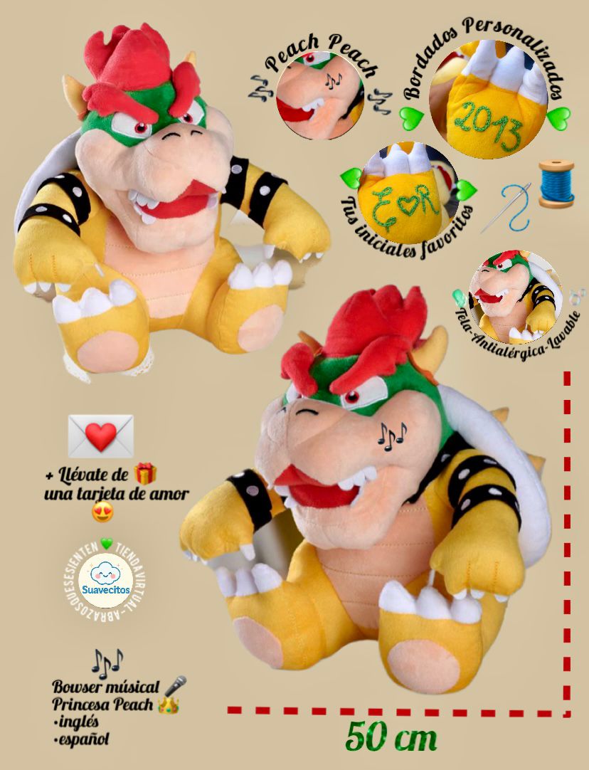 Bowser Músicales 💚🎶- 50cm